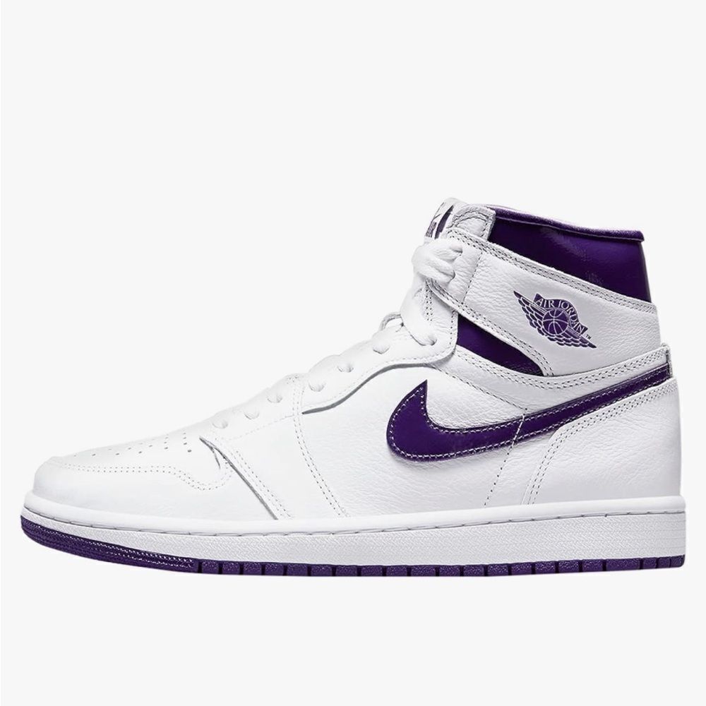 Nike Jordan‎ 1 Purple High Top Leather Sneakers Size 11.5